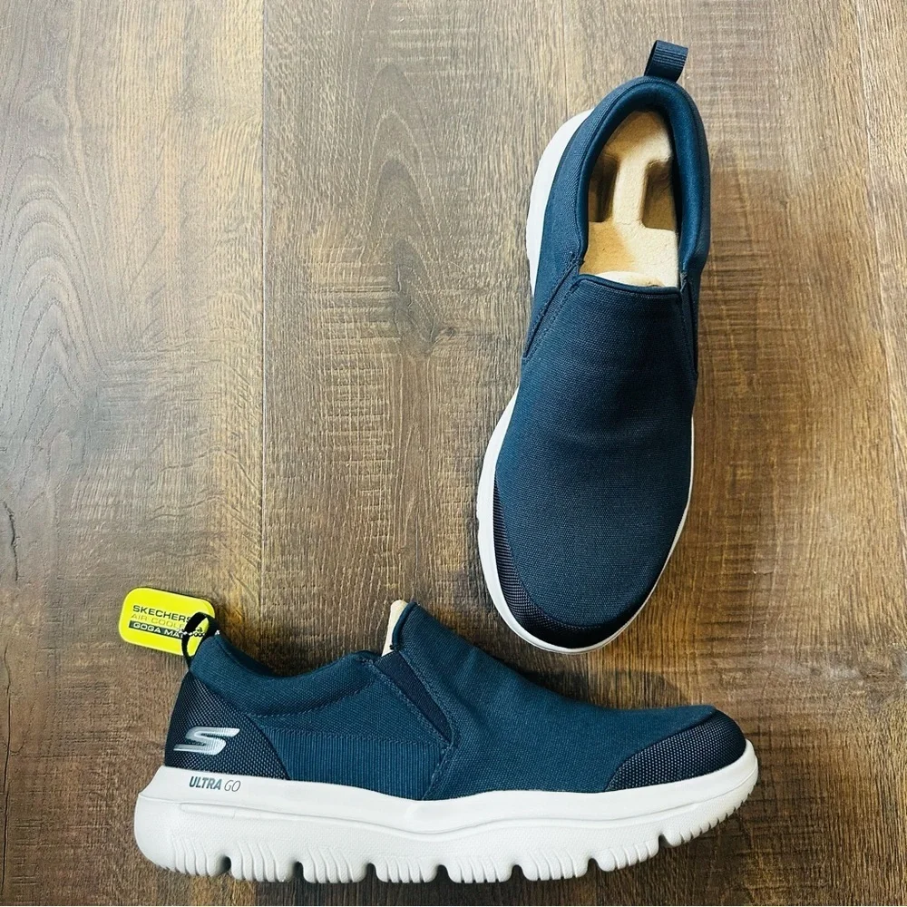 Skechers Go Walk Evolution Ultra Ramble | NIB | Navy/Gray | Men’s 11 - Picture 3 of 8